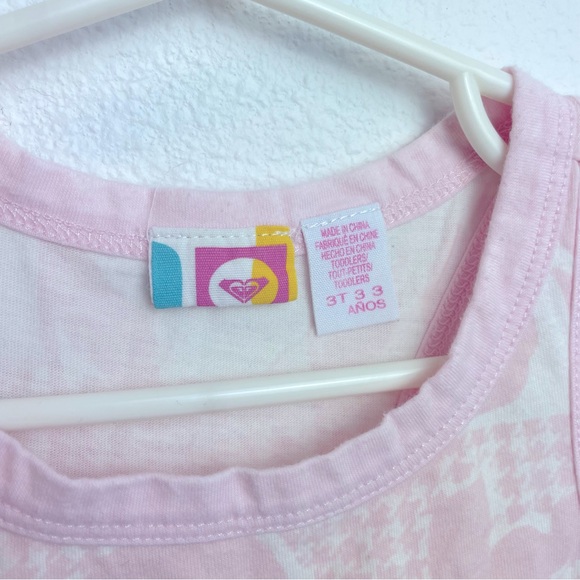 Roxy Toddler Girls Ruffle Tank Top Pink Floral 3T - Picture 4 of 5